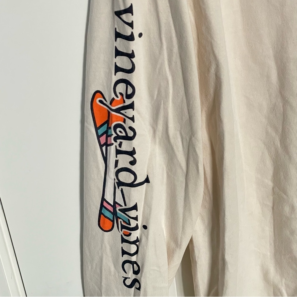 Vineyard Vines Hot Toddy Logo Box Long Sleeve Tee Size Medium 47917 - Picture 8 of 11